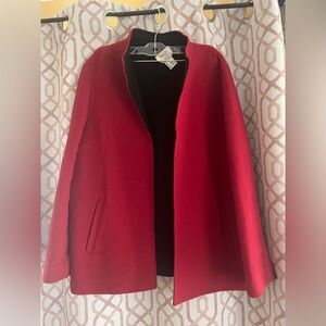 Talbots Vibrant Red Women's Wool Blazer jacket